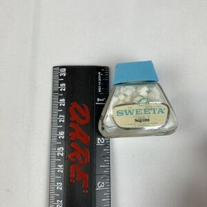 Vtg Sweeta  Tablets By Squibb Small Retro Bottle Unique Shape